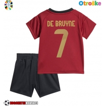 Otroške Nogometnih dresov Belgija Kevin De Bruyne #7 Domači EP 2024 Kratki rokavi (+ hlače)